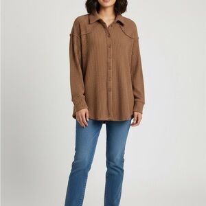 Bluivy Tan Waffle Knit Top